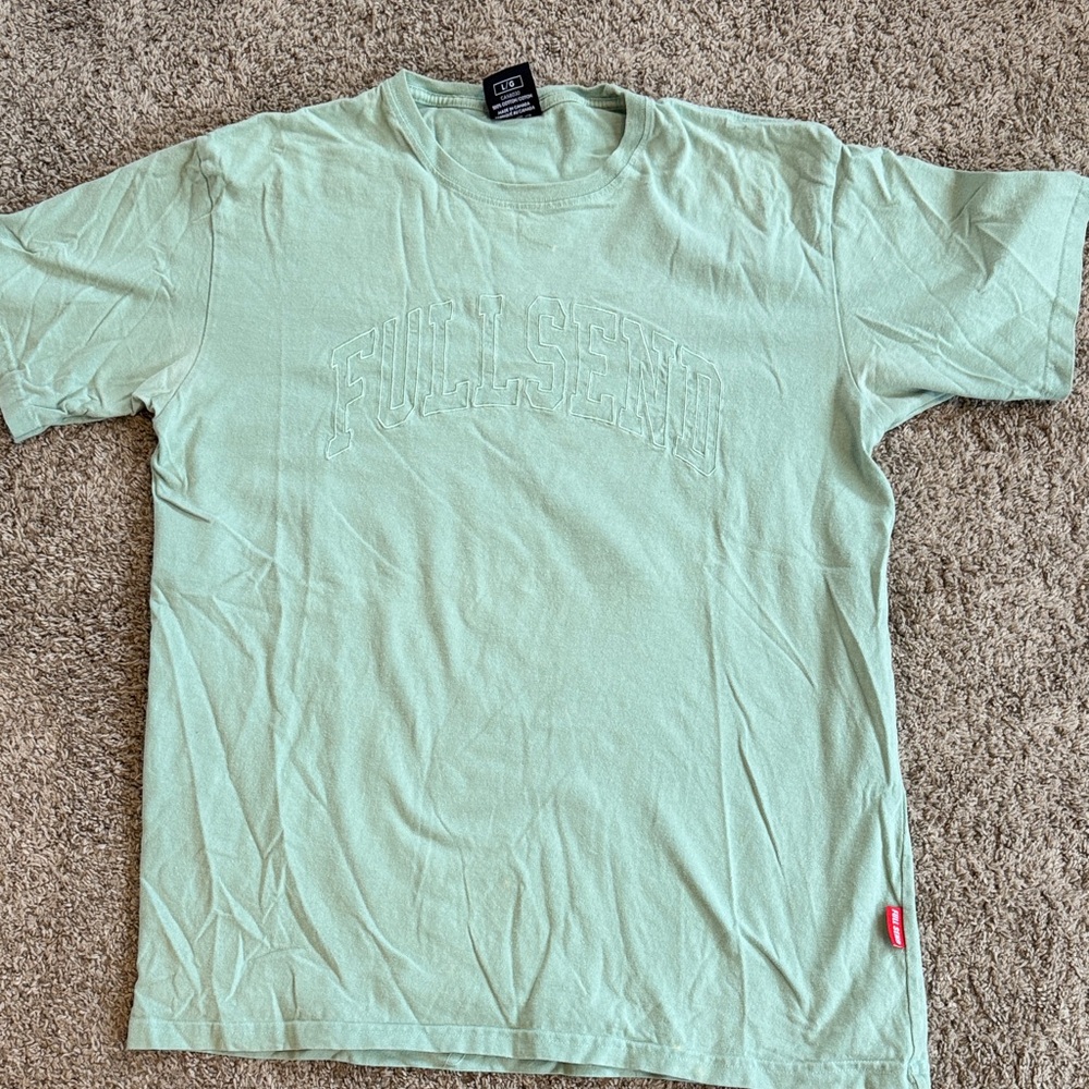 Men's Mint Green Full Send large Logo T-Shirt